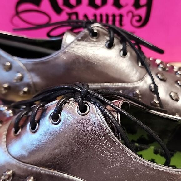 Abbey Dawn By AVRIL LAVIGNE TOUGH CROWD OXFORD FLAT IN PEWTER SZ 7 NWT &… - Picture 4 of 11